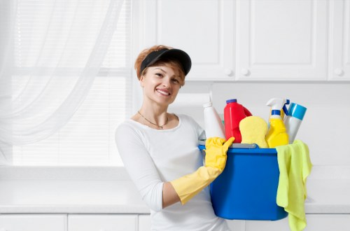 Carpet cleaning team using sustainable practices in West Harrow