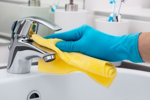 Inspecting a carpet cleaning concern after treatment