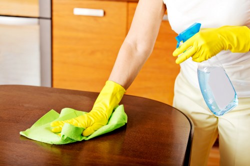 Close-up of mattress stain treatment during mattress cleaning in West Harrow